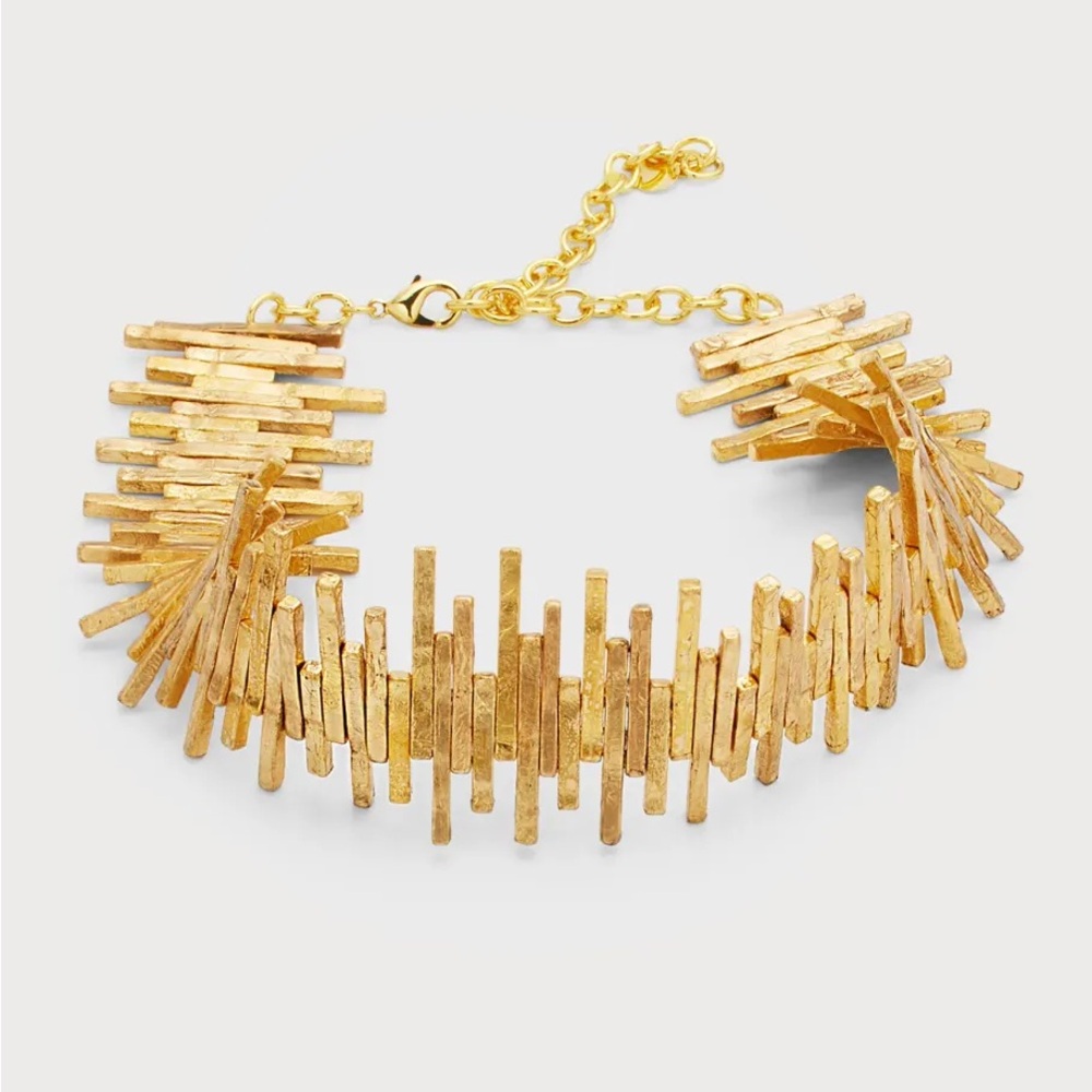 🌺🎉HP🎉🌺 NWT Cult Gaia Vita Choker Gold 🌟 RARE 🌟 - Picture 14 of 16